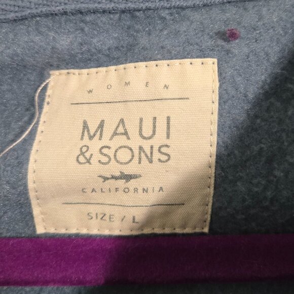 Maui and sons blue hoodie size L - Picture 2 of 3